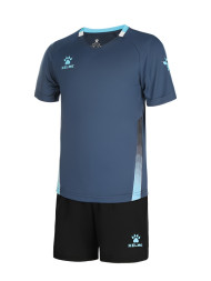 Детская футбольная форма KELME Short Sleeve Football Suit Dark Blue