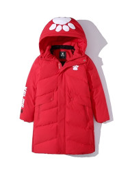 Детский пуховик KELME Boys Mid-Length Down Jacket Red