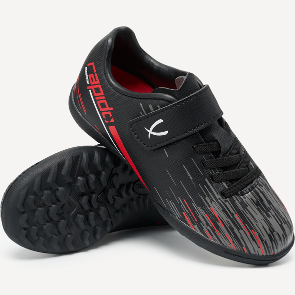 БЕЗ УПАКОВКИ Бутсы многошиповые JÖGEL Rapido TF Black/grey, детский