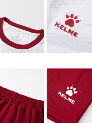 Футбольная форма KELME Short-Sleeved Football Suit (White/Red)