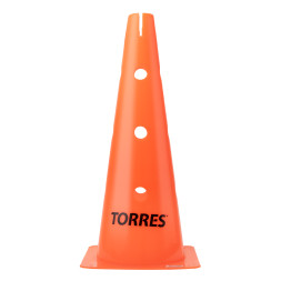 Конус трен. TORRES, TR1011, пластик, высота 46 см, с отв. для штанги TORRES, оранжевый