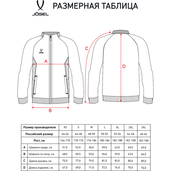 Джемпер тренировочный на молнии JOGEL PREMIER PerFormDRY Training FZ Jacket, черный