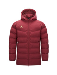 Пуховик KELME Hooded Mid Length Padded Jacket Red