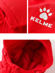 Детская куртка KELME Children's Hooded Long Cotton Jacket Red