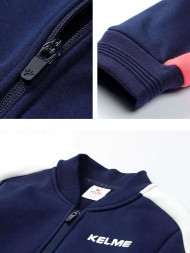 Детский бомбер KELME Cardigan Sweater For Girls Dark Blue