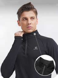 Олимпийка KELME Half Placket Long Sleeve T-Shirt Black