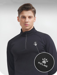 Олимпийка KELME Half Placket Long Sleeve T-Shirt Black