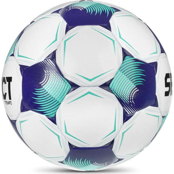 Мяч футб. SELECT Tempo TB V26, 0575071003, р.5, FIFA Basic, 32пан, ПУ, термосш, бело-фиолет-бирюз