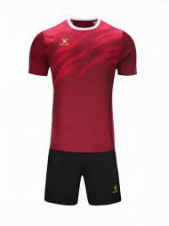 Футбольная форма KELME Short-Sleeved Football Suit (Burgundy/Black)