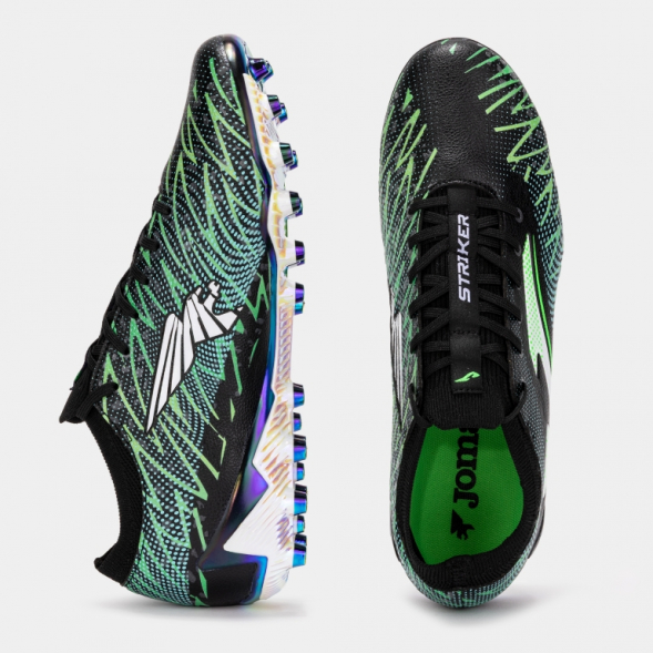 Бутсы JOMA STRIKER TOP 2501 NEGRO VERDE ARTIFICIAL GRASS