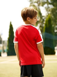 Детская футбольная форма KELME Short Sleeve Football Set Kids (Red/Black)