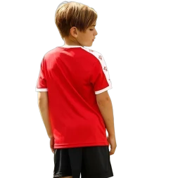 Детская футбольная форма KELME Short Sleeve Football Set Kids (Red/Black)