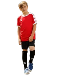 Детская футбольная форма KELME Short Sleeve Football Set Kids (Red/Black)