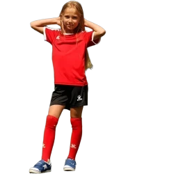 Детская футбольная форма KELME Short Sleeve Football Set Kids (Red/Black)
