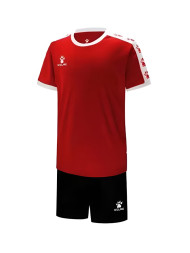 Детская футбольная форма KELME Short Sleeve Football Set Kids (Red/Black)