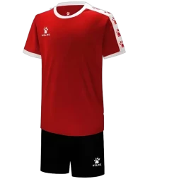 Детская футбольная форма KELME Short Sleeve Football Set Kids (Red/Black)