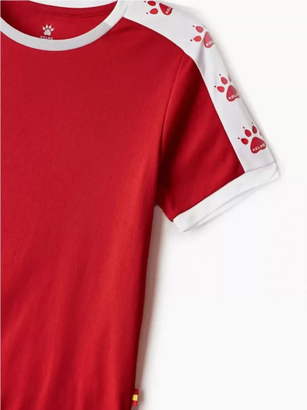 Детская футбольная форма KELME Short Sleeve Football Set Kids (Red/Black)