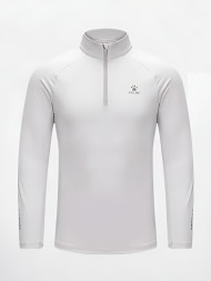Олимпийка KELME Half Placket Long Sleeve T-Shirt Grey