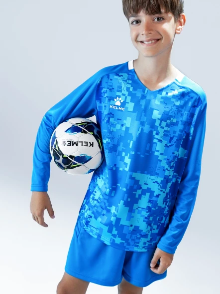 Детская вратарская форма KELME Long Sleeve Goalkeeper Suit Light Blue