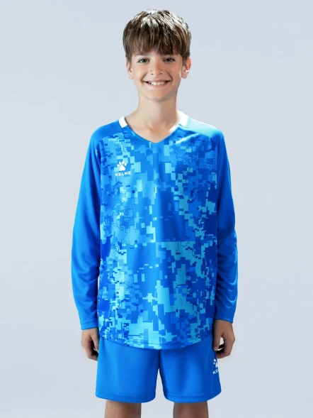 Детская вратарская форма KELME Long Sleeve Goalkeeper Suit Light Blue