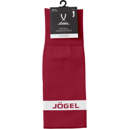 Гетры футбольные JÖGEL CAMP ADVANCED SOCKS, гранатовый/белый