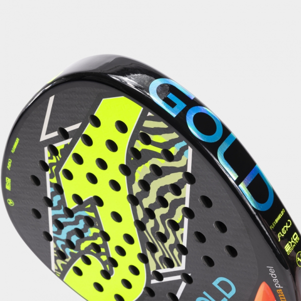 PALA DE PÁDEL GOLD PRO NEGRO AMARILLO FLÚOR
