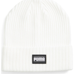 Шапка PUMA Ribbed Classic Cuff Beanie, 02403806, белый