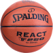 Мяч баск  SPALDING TF-250 React 76968z, р 6, FIBA Approved, композит  кожа (ПУ), коричнево-черный