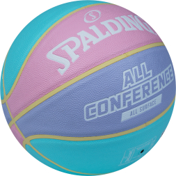Мяч баск. SPALDING All Conference р.6, 77065, композит, голубо-розовый