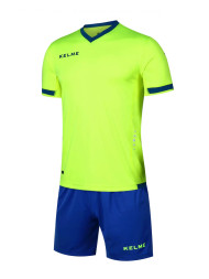 Детская футбольная форма KELME Short Sleeve Football Kid (Light Green/Blue)