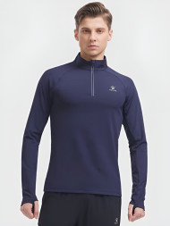 Олимпийка KELME Half Placket Long Sleeve T-Shirt Dark Blue