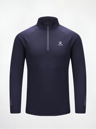 Олимпийка KELME Half Placket Long Sleeve T-Shirt Dark Blue