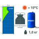 Спальный мешок туристический, 200 г/м2, +10 С, T3