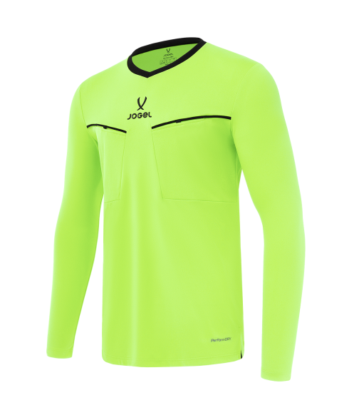 Лонгслив судейский JOGEL DIVISION PerFormDRY Referee LS Tee 2.0, желтый неон