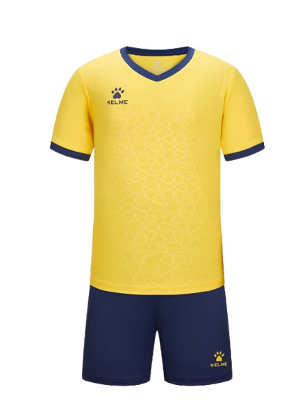 Детская футбольная форма KELME Football Suit (Yellow/Dark Blue)