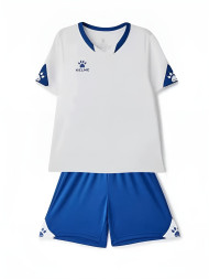 Детская футбольная форма KELME Short Sleeve Football Uniform (White/Blue)