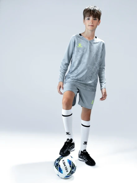 Детская вратарская форма KELME Long Sleeve Goalkeeper Suit Grey
