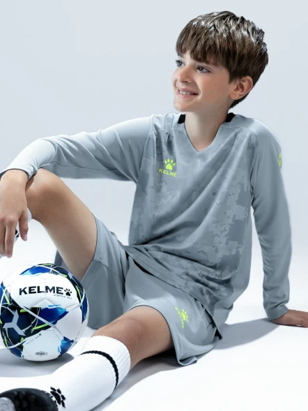 Детская вратарская форма KELME Long Sleeve Goalkeeper Suit Grey