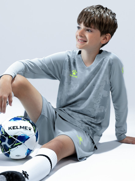 Детская вратарская форма KELME Long Sleeve Goalkeeper Suit Grey