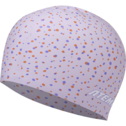 Шапочка для плавания Atemi silicone cap Point violet flower, силикон, Цвет: Принт, TSC1PVF