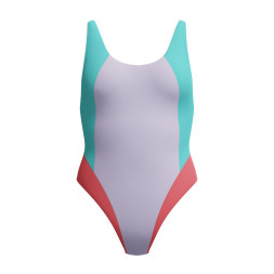 Купальник SPEEDO Colourblock 2.0 Muscleback, 8-00480317934, р.XL, лилово-бирюзово-коралловый