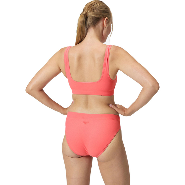 Купальник SPEEDO Textured Deep U-Back Bikinis,8-00387516588, размер 36, российский размер 48, оранжевый