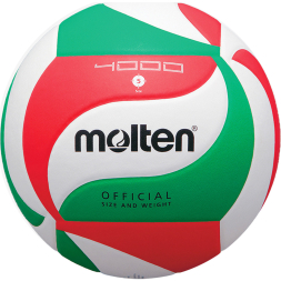 Мяч вол. MOLTEN V5M4000X р. 5, 18 панелей, синт.к. ПУ, клеен, бело-красно-зеленый
