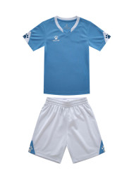 Детская футбольная форма KELME Short Sleeve Football Uniform (Light Blue/White)