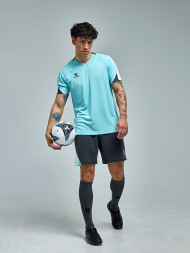 Футбольная форма KELME Short-Sleeved Football Suit (Light Blue/Dark Blue)