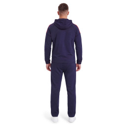 Костюм спорт. муж. с капюш. MIKASA MT550/151-083-L, р. L, 100% полиэстер, темносине-белый