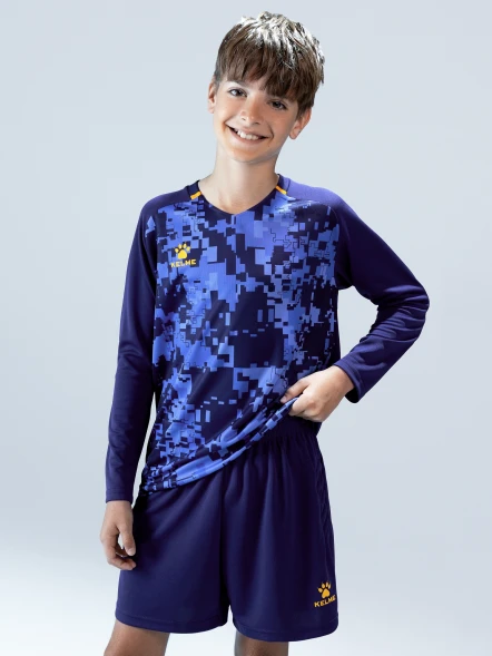 Детская вратарская форма KELME Long Sleeve Goalkeeper Suit Dark Blue