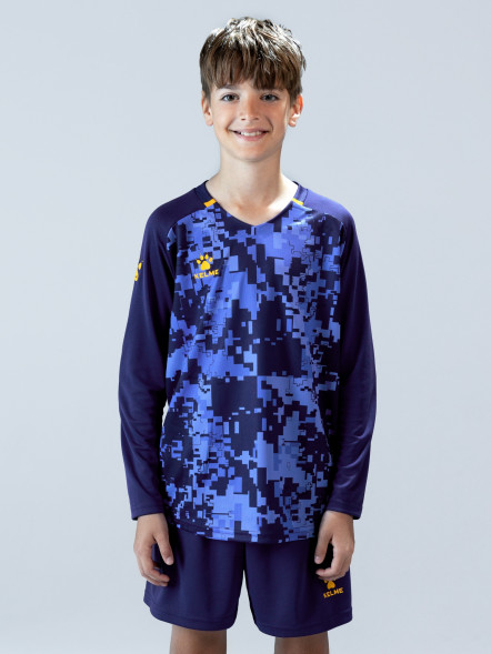Детская вратарская форма KELME Long Sleeve Goalkeeper Suit Dark Blue
