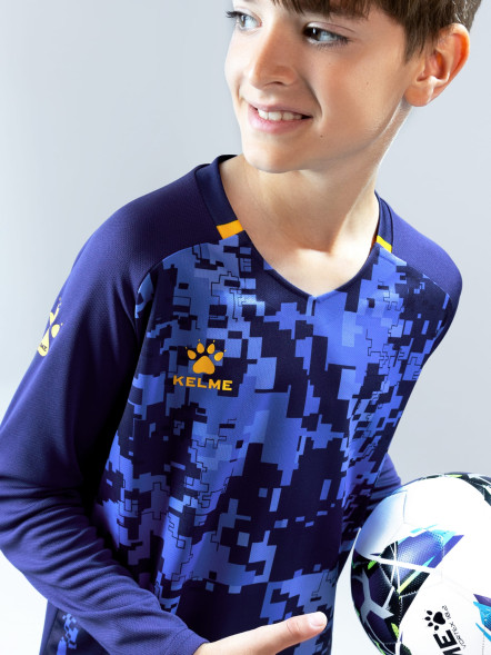 Детская вратарская форма KELME Long Sleeve Goalkeeper Suit Dark Blue
