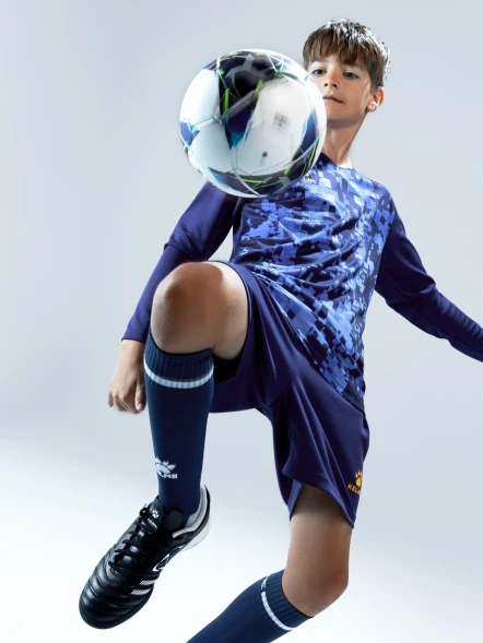 Детская вратарская форма KELME Long Sleeve Goalkeeper Suit Dark Blue